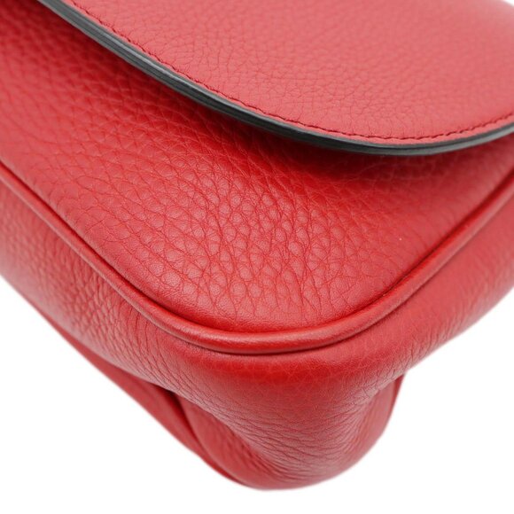 Gucci GG Soho Tassel Chain Leather Crossbody Bag Red 336752 - Picture 7 of 11